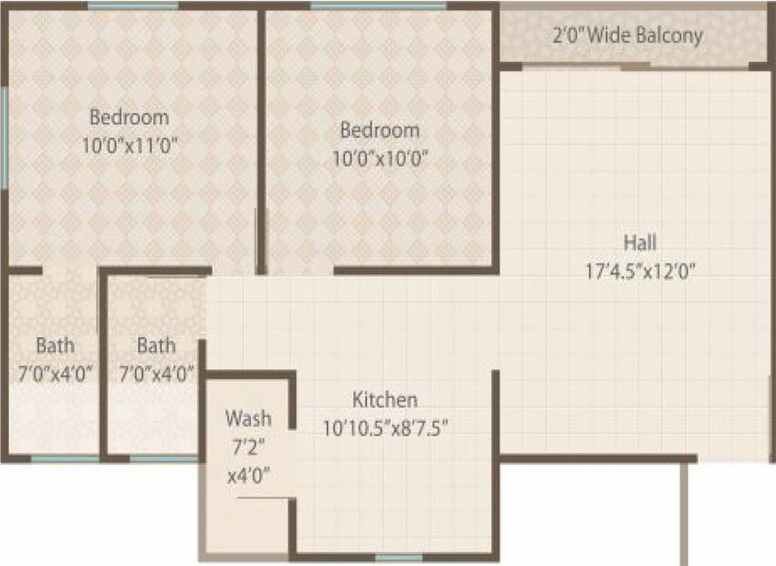 2 BHK Flat in Nisarg Palladium in Bill, Vadodara - Image 761233