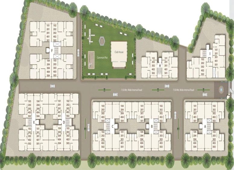 Master Plan of Nisarg Palladium in Bill, Vadodara - Image 117377