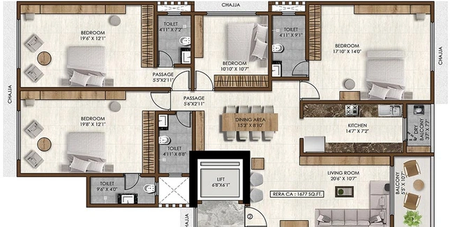 4 BHK Flat in Pranav Pearl Palace in Santacruz West, Mumbai - Image 829859