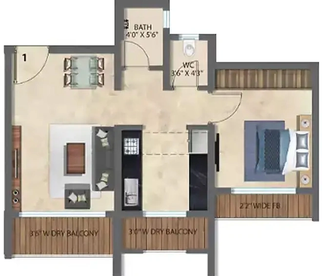1 BHK Flat in Regency Sarvam in Titwala, Thane - Image 829856
