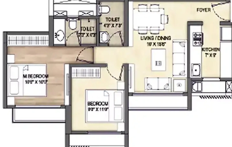 2 BHK Flat in Runwal My City in Dombivli, Thane - Image 829861