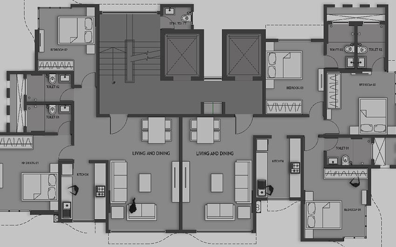 Floor Plan of BDL Hresa in Chembur East, Mumbai - Image 213226
