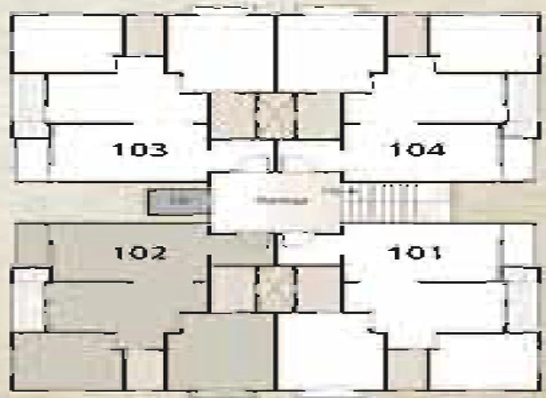 Floor Plan of Amar Nisarg Residency in New Sama, Vadodara - Image 117393