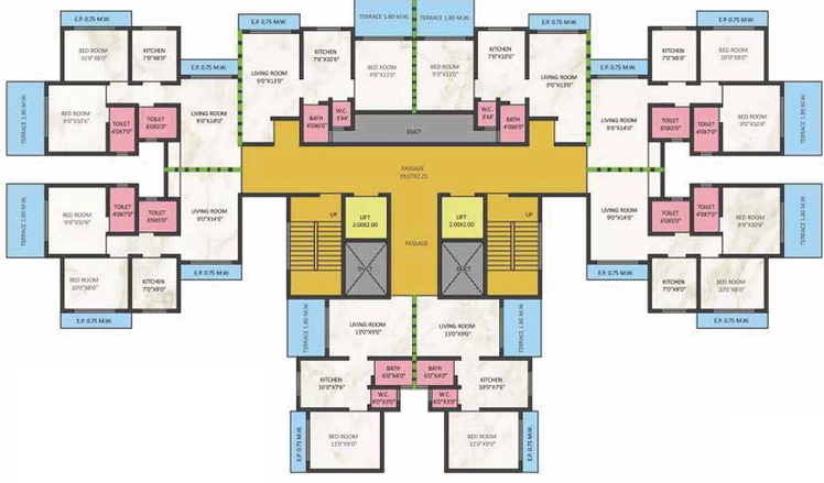 Floor Plan of Sai Satyam Homes in Kalyan West, Thane - Image 213246
