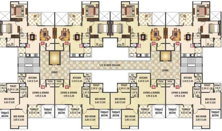 Floor Plan of Ravinanda Aamrai in Dhayari, Pune - Image 213284