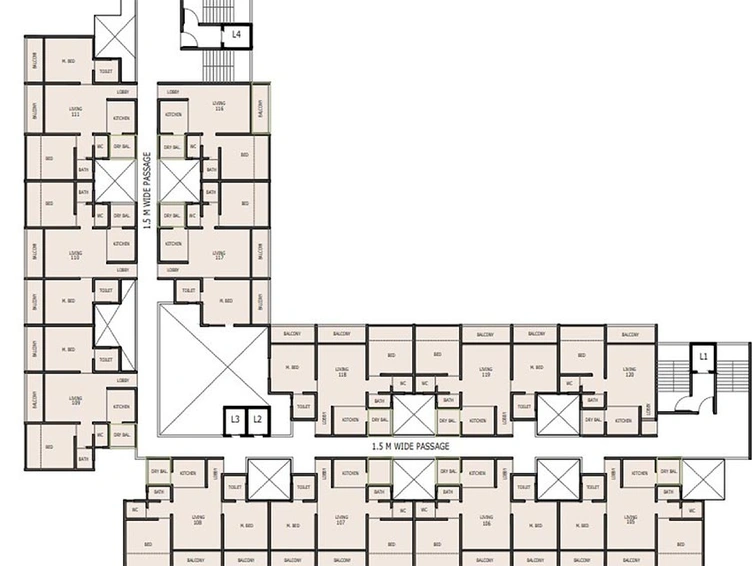 Floor Plan of VPK Panasia Rising Spaces in Kasarsai, Pune - Image 213435