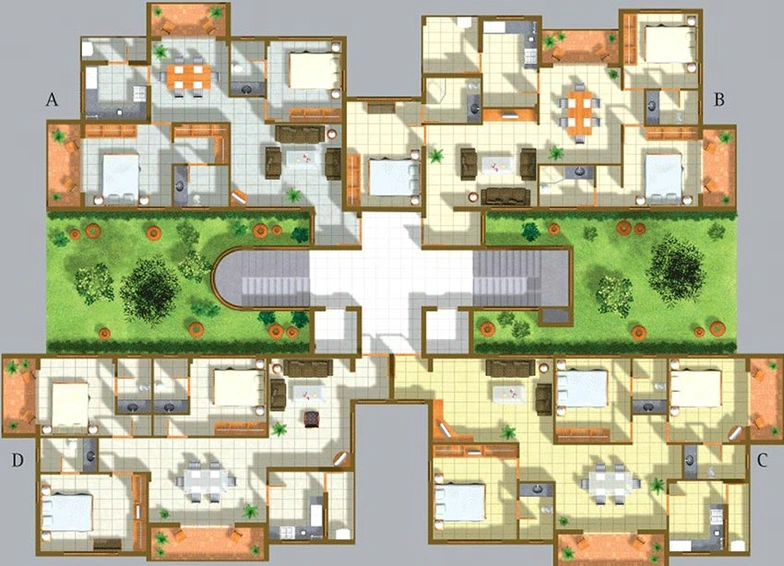 Floor Plan of Sakthi Cyprus Oaks in Saibaba Colony, Coimbatore - Image 213455