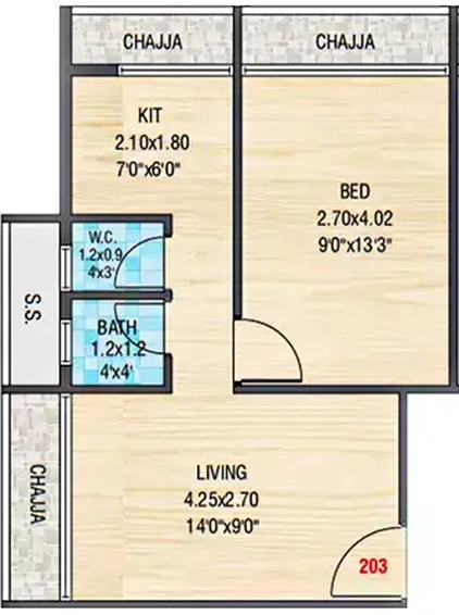1 BHK Flat in Alka Residency in Ulwe, Navi Mumbai - Image 829939