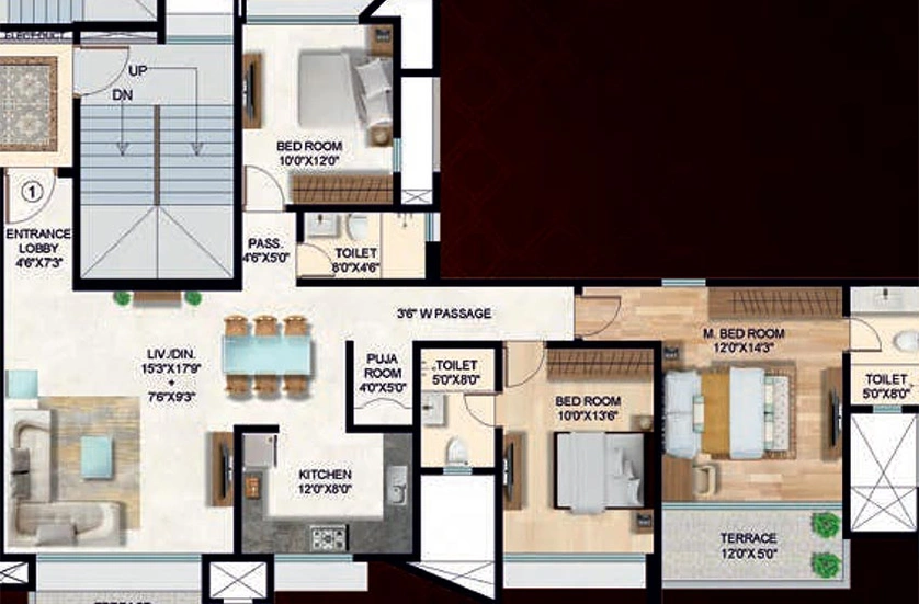 3 BHK Flat in Oscar Om Maitri in Dombivli, Thane - Image 829947