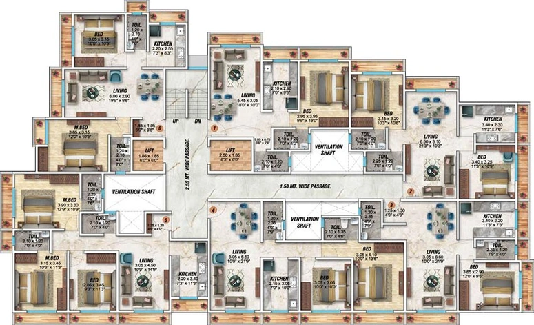 Floor Plan of VB Veer Vishwa in Naupada, Thane - Image 213568