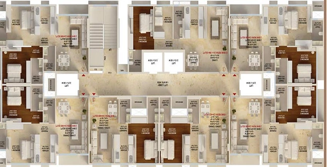 Floor Plan of Best Harmony Residency in Ghatkopar East, Mumbai - Image 213624