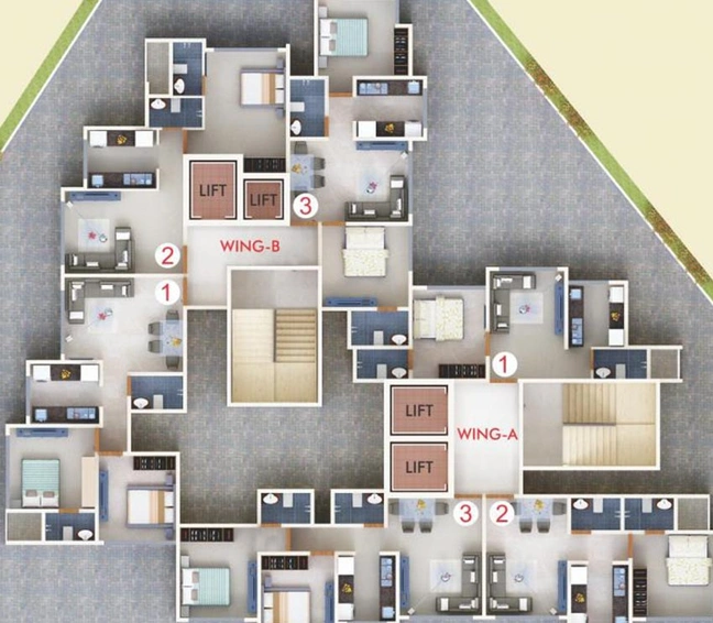 Floor Plan of CH Medha in Kandivali West, Mumbai - Image 213712