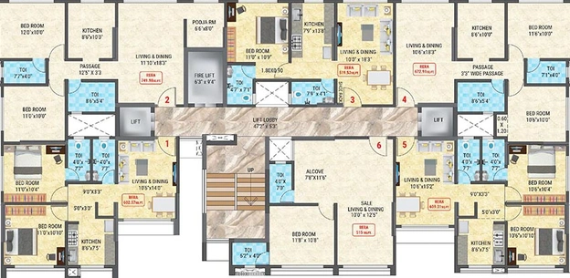 Floor Plan of Divine Ultimus in Ghatkopar East, Mumbai - Image 213765