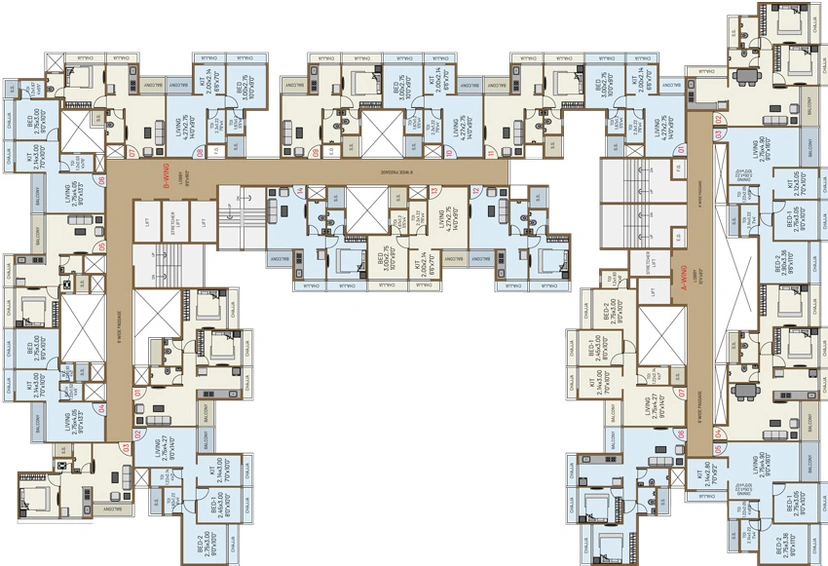 Floor Plan of Bhaveshwar Aqua in Kalamboli, Navi Mumbai - Image 36097