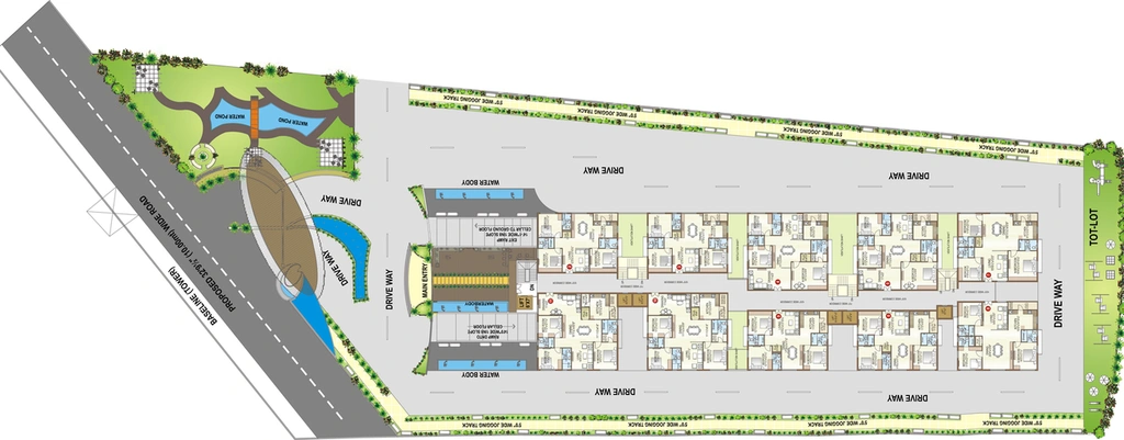 Master Plan of Rasun Elysian in Hafeezpet, Hyderabad - Image 117493