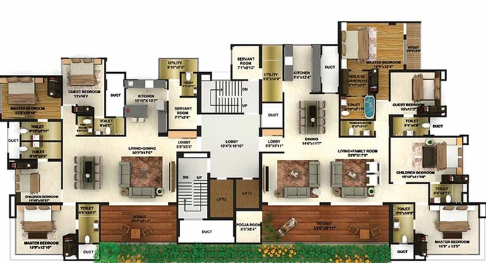 Floor Plan of Kushal Ekaaksh in Shivaji Nagar, Pune - Image 213818