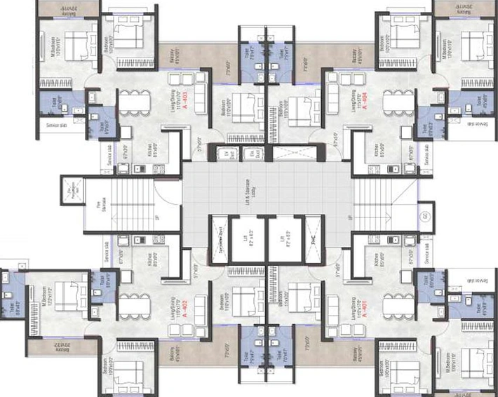 Floor Plan of Legacy Milestone in Punawale, Pune - Image 213835