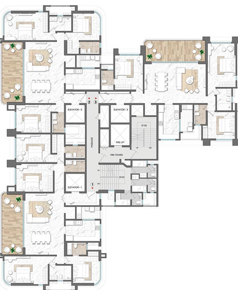 Floor Plan of Lodha Palais in Kothrud, Pune - Image 213849