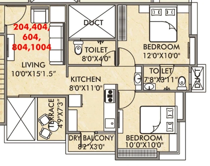 2 BHK Flat in Venkatesh Oxy Galaxy in Wagholi, Pune - Image 830089