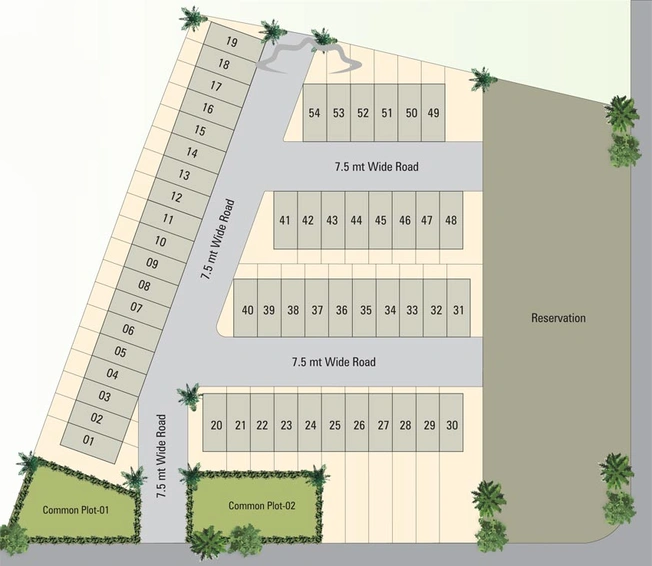 Master Plan of Kabir Pearl Residency in Tarsali, Vadodara - Image 118929