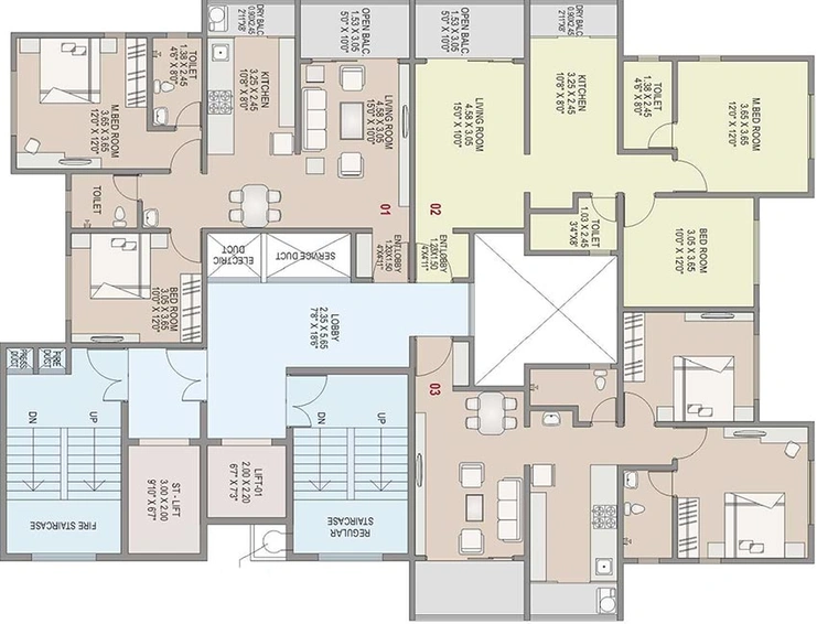 Floor Plan of RR Riddhi Siddhi Tower in Charholi, Pune - Image 214147