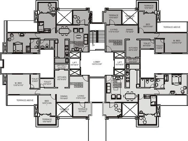 Floor Plan of Shreyas Palladium Exotica in Dhanori, Pune - Image 214160
