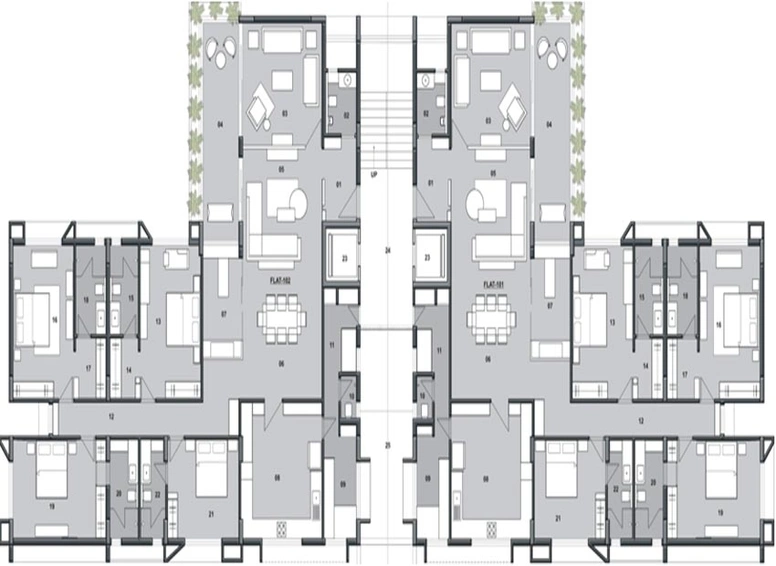 Floor Plan of Nirat Pincode 55 in Bhayli Road, Vadodara - Image 117661
