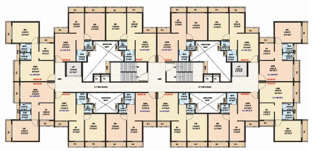 Floor Plan of Gurukrupa Heights in Rasayani, Navi Mumbai - Image 214166