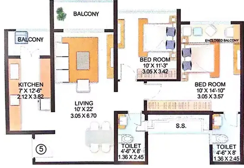 2 BHK Flat in Indiabulls Park in Panvel, Navi Mumbai - Image 830140