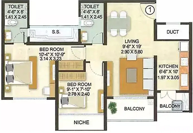 2 BHK Flat in Indiabulls Park in Panvel, Navi Mumbai - Image 830139