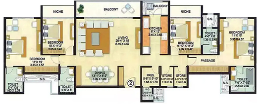 4 BHK Flat in Indiabulls Park in Panvel, Navi Mumbai - Image 830142