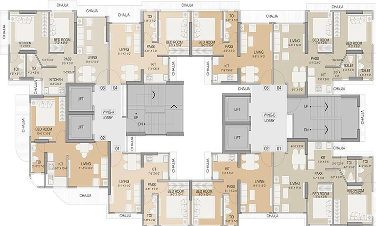 Floor Plan of Ruparel Pride in Kurla East, Mumbai - Image 214236