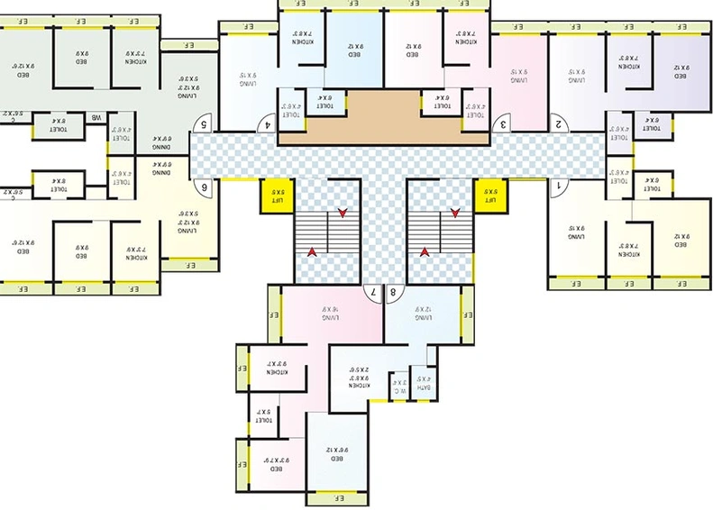Floor Plan of Sai Ramesh Heights in Nalasopara West, Palghar - Image 214252