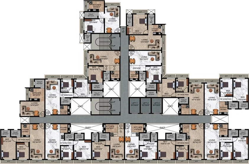 Floor Plan of Shantee Sunshine Enclave in Vasai East, Palghar - Image 214279