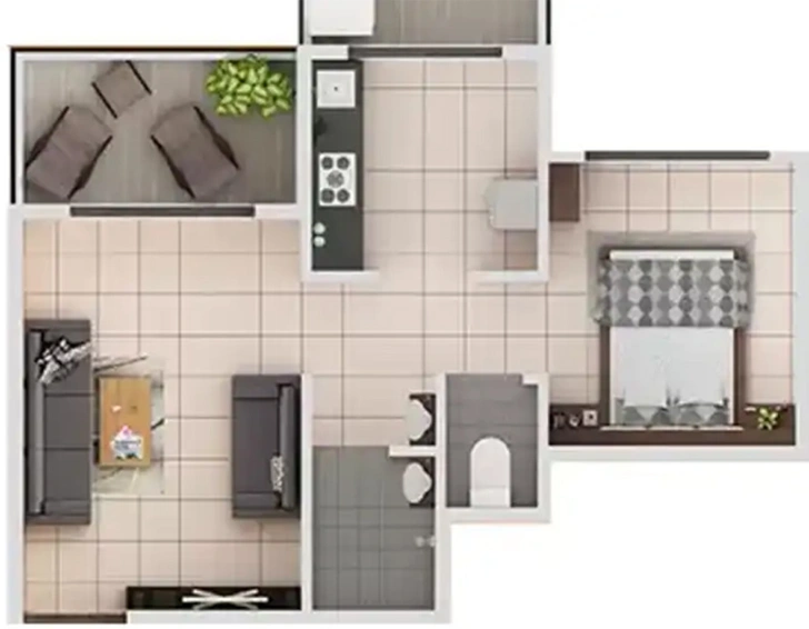 1 BHK Flat in Konnark Gardens in Taloja, Navi Mumbai - Image 830177