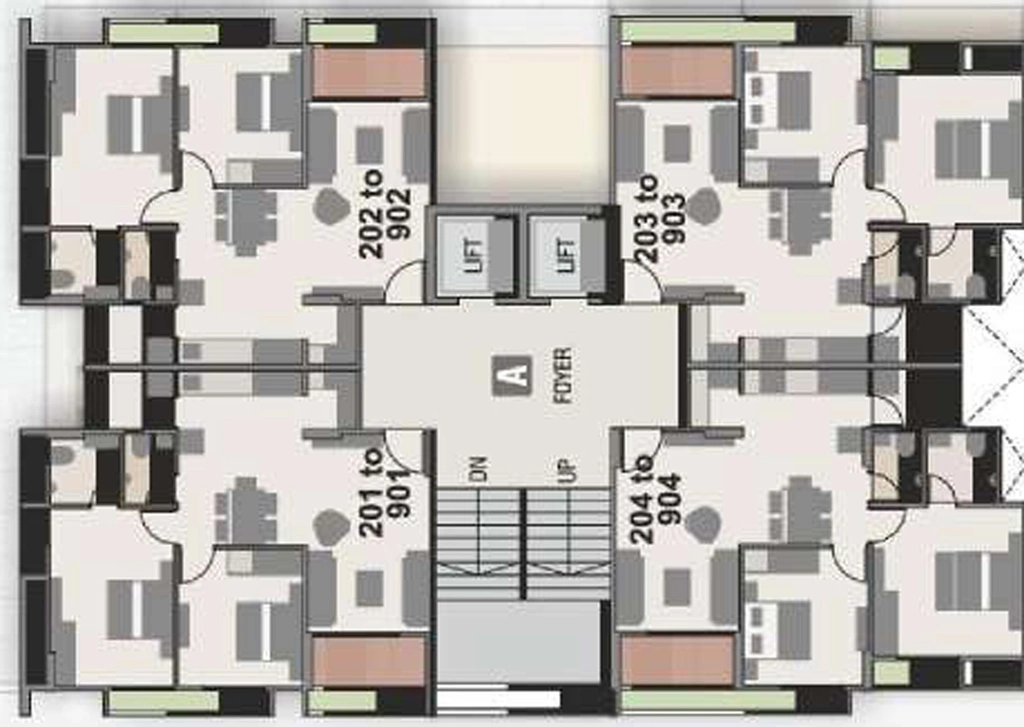 Floor Plan of Aastha Homes in Vasna, Ahmedabad - Image 117720
