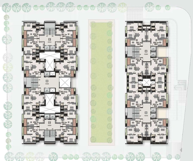 Master Plan of Aastha Homes in Vasna, Ahmedabad - Image 117721