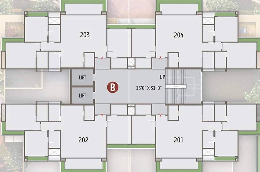 Floor Plan of Dobariya Shantam Parmeshwar in Gota, Ahmedabad - Image 214333
