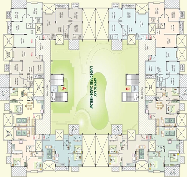 Floor Plan of Veddant Ganesh Shrishti in Ravet, Pune - Image 214344