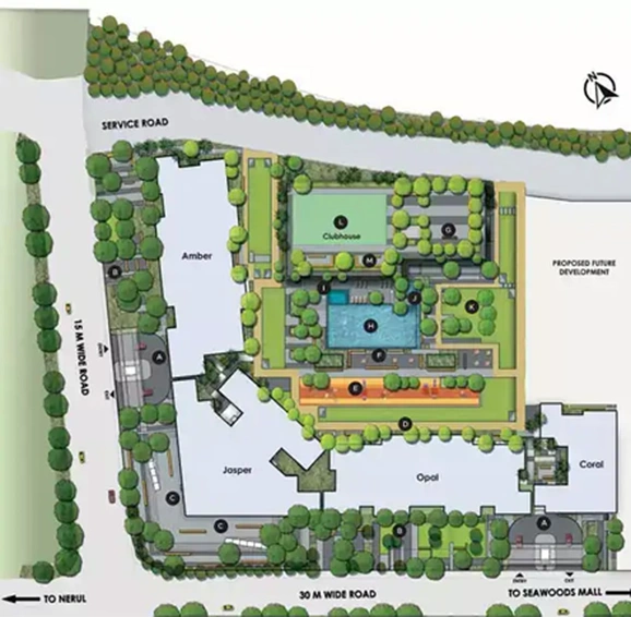 Master Plan of L And T West Square in Seawoods, Navi Mumbai - Image 214362