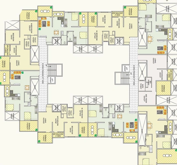 Floor Plan of Veddant Ganesh Vishwa in Pradhikaran, Pune - Image 214381