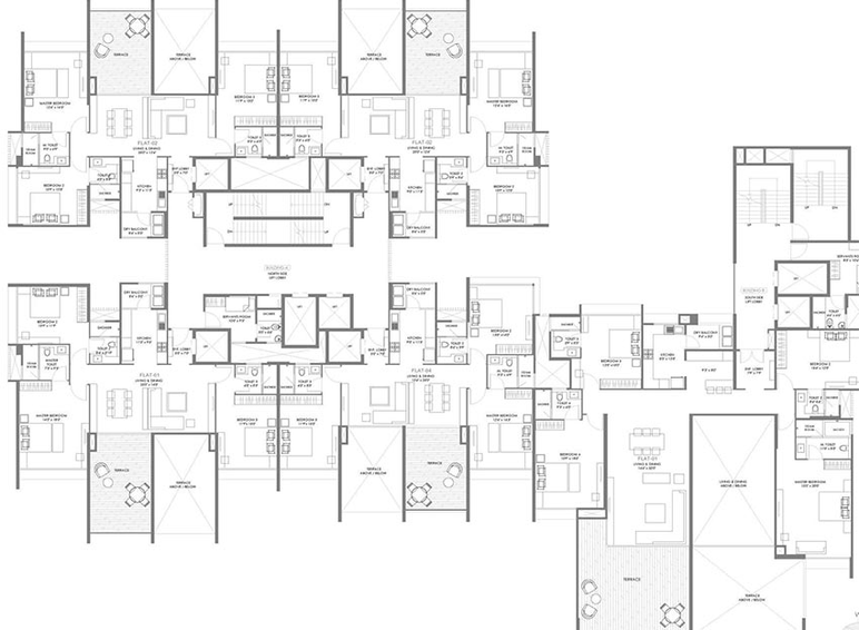 Floor Plan of Marvel Basilo in Koregaon Park, Pune - Image 214476