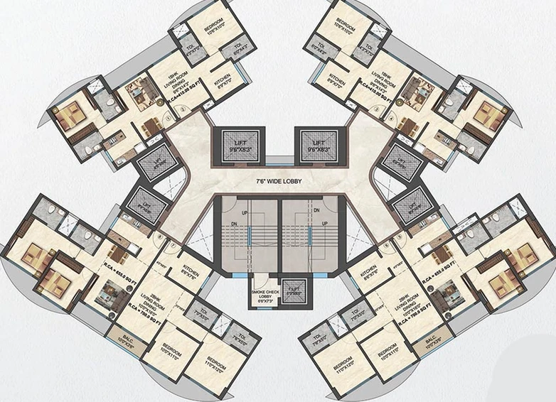 Floor Plan of H Rishabraj Opulence in Goregaon West, Mumbai - Image 214501