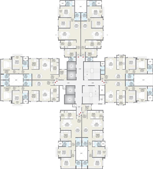 Floor Plan of Hubtown Rising City in Ghatkopar East, Mumbai - Image 214520