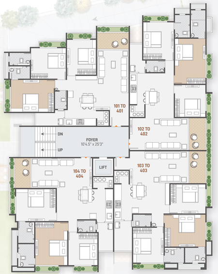 Floor Plan of Nishtha Devsiddhi Lavish in Navrangpura, Ahmedabad - Image 117800