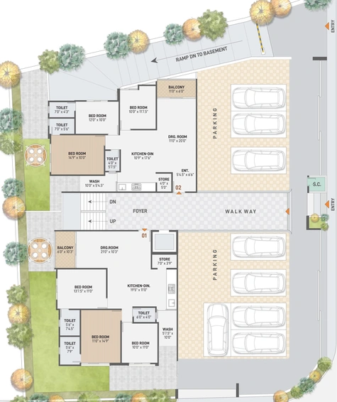 Master Plan of Nishtha Devsiddhi Lavish in Navrangpura, Ahmedabad - Image 117801