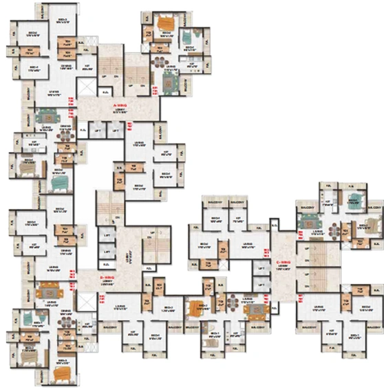 Floor Plan of Platinum Escaso in Ulwe, Navi Mumbai - Image 214608