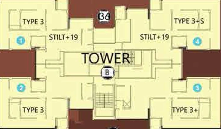 Floor Plan of Antriksh Central Avenue in Sector 33, Gurgaon - Image 214638