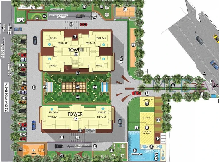 Master Plan of Antriksh Central Avenue in Sector 33, Gurgaon - Image 214637