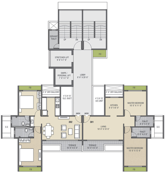 Floor Plan of RNA NG Grand Plaza in Ghansoli, Navi Mumbai - Image 214694